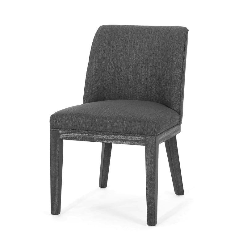 Modern Dining Chair With Durable Fabric Upholstery And Sturdy Wooden Frame (Set of 2)