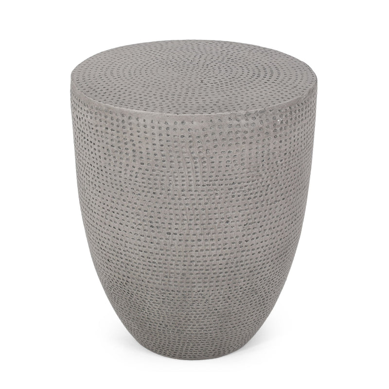 Outdoor Lightweight Concrete, Side Table - Natural