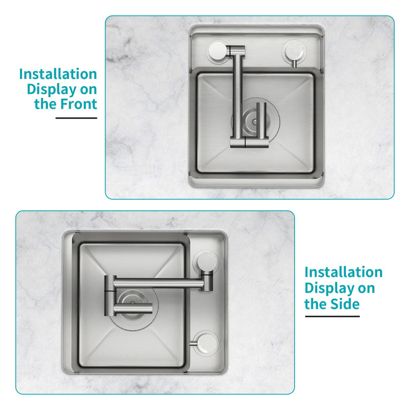 Undermount Bar Sink With Folding Faucet