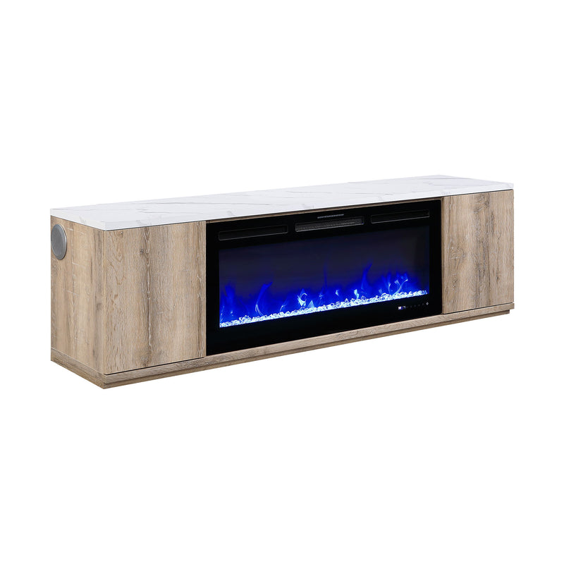 Mason - Entertainment Unit With Bluetooth Speaker And LED Lighting - Natural