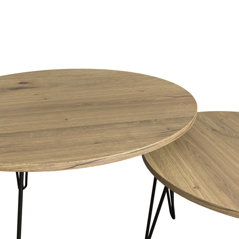 Round Nesting Coffee Table For Living Room (Set of 2)