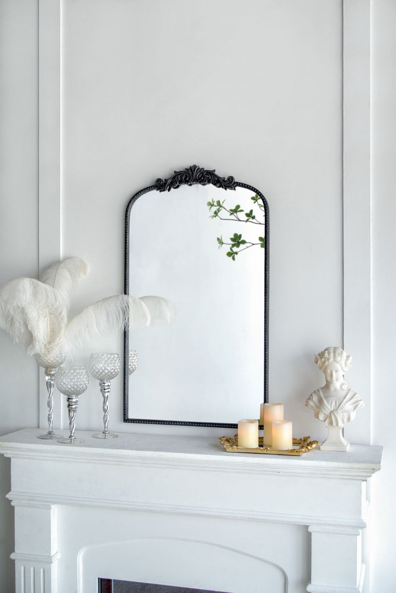 Arch Mirror, Baroque Inspired Wall Decor For Bathroom, Bedroom, Living Room
