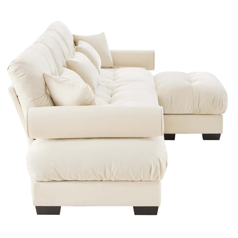 Super Comfort Oversized Modular Sectional Sofa With Movable Ottoman