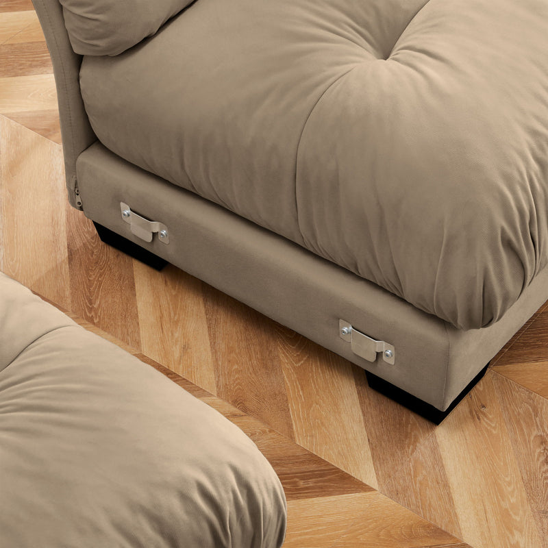 Super Comfort Oversized Modular Sectional Sofa With Movable Ottoman