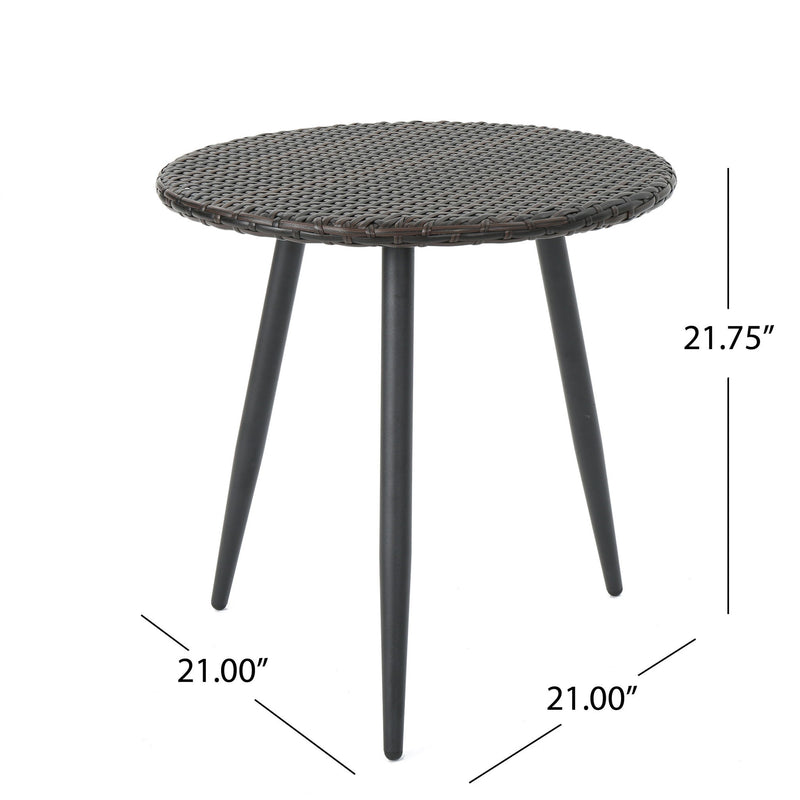 Kenneth - 3 Pieces Chat Set Outdoor Furniture - Brown Multi