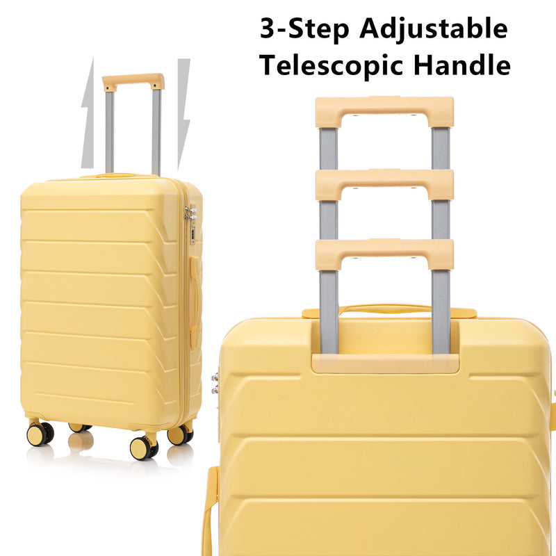 3 Pieces Set 20" / 24" / 28" Spinner Wheel Luggage With Combination Lock
