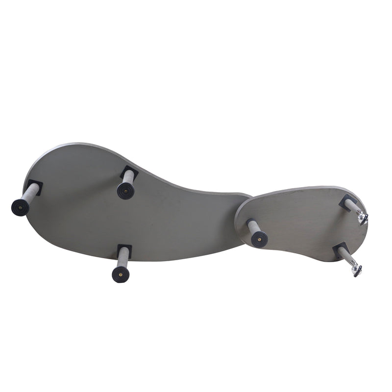 Rotatable Cocktail Table With Solid Legs, 360 Degree Rotating