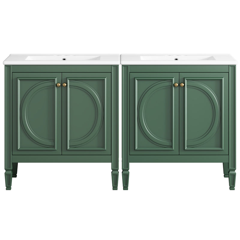 Bathroom Vanity With Sink With 2 Doors And Adjustable Shelf