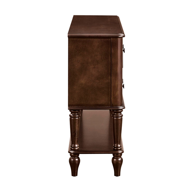 Console Table, Entryway Sofa Table With 4 Storage Drawers And Open Shelf - Espresso