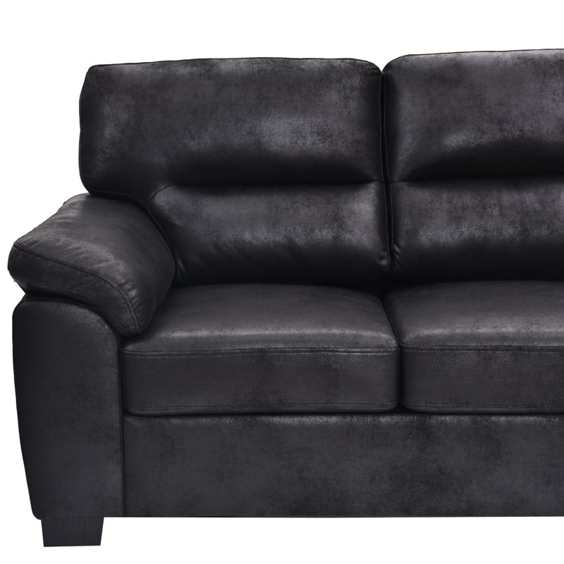 3 Seater Sofa With Padded Armrests And Triangular Leg