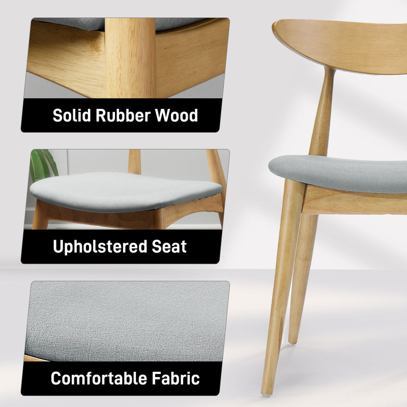 Ergonomic Back Dining Chairs (Set of 2)