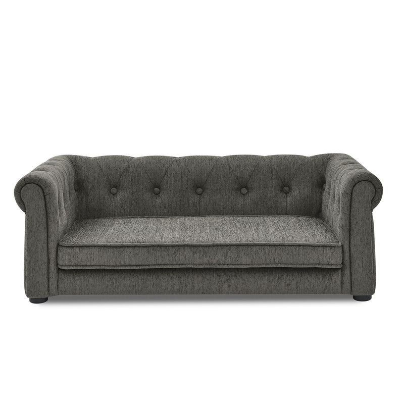 Modern Elegant Rectangle Pet Bed, Durable Elevated Dog Sofa
