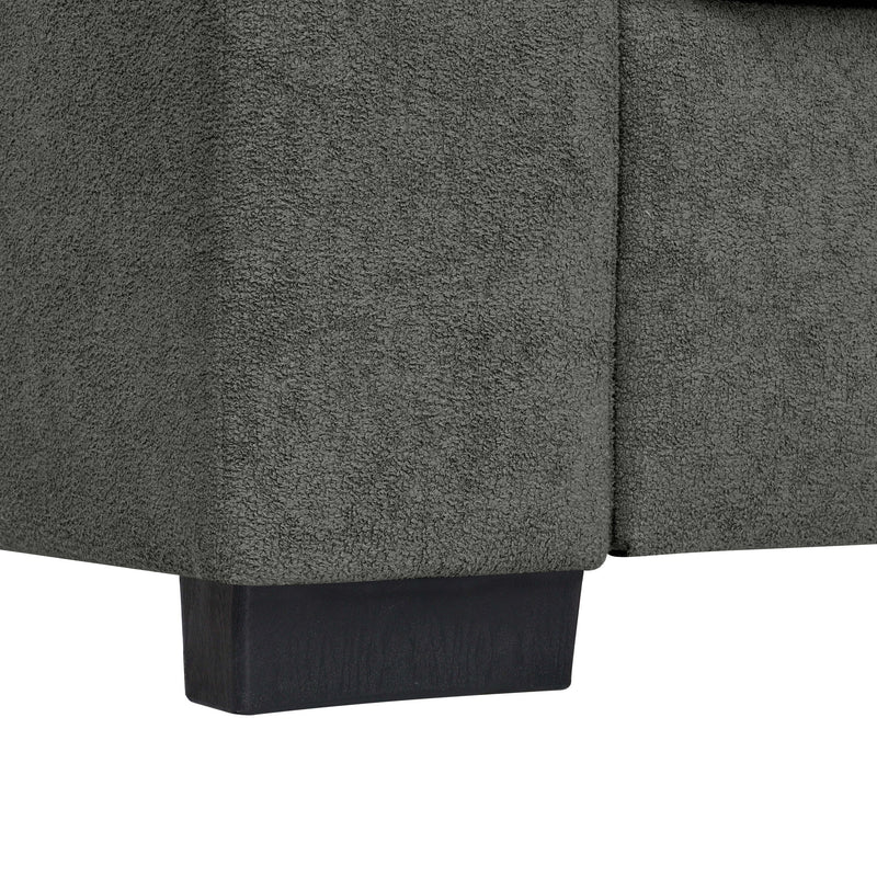 Upholstered Sofa With Toss Pillows - Dark Gray