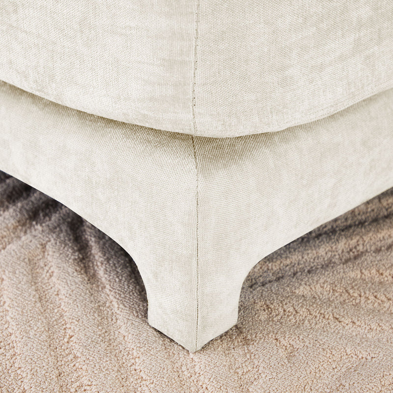 Stylish Sofa With Ottoman And Lumbar Pillows, Ergonomic Design