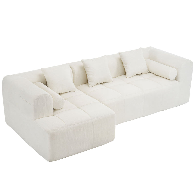 Sectional Free Combined Sofa With 2 Side Pockets