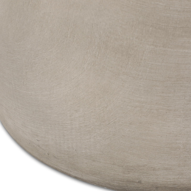 Cylindrical Design, Outdoor Lightweight Concrete Side Table