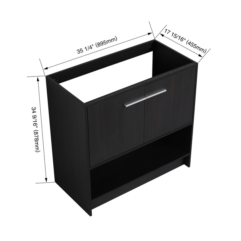 Modern Freestanding Bathroom Vanity With 2 Doors