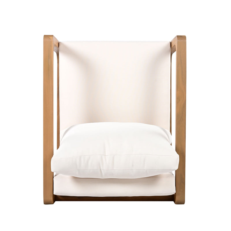Outdoor Lounge Chair With Oversized Cushion Set For Patio