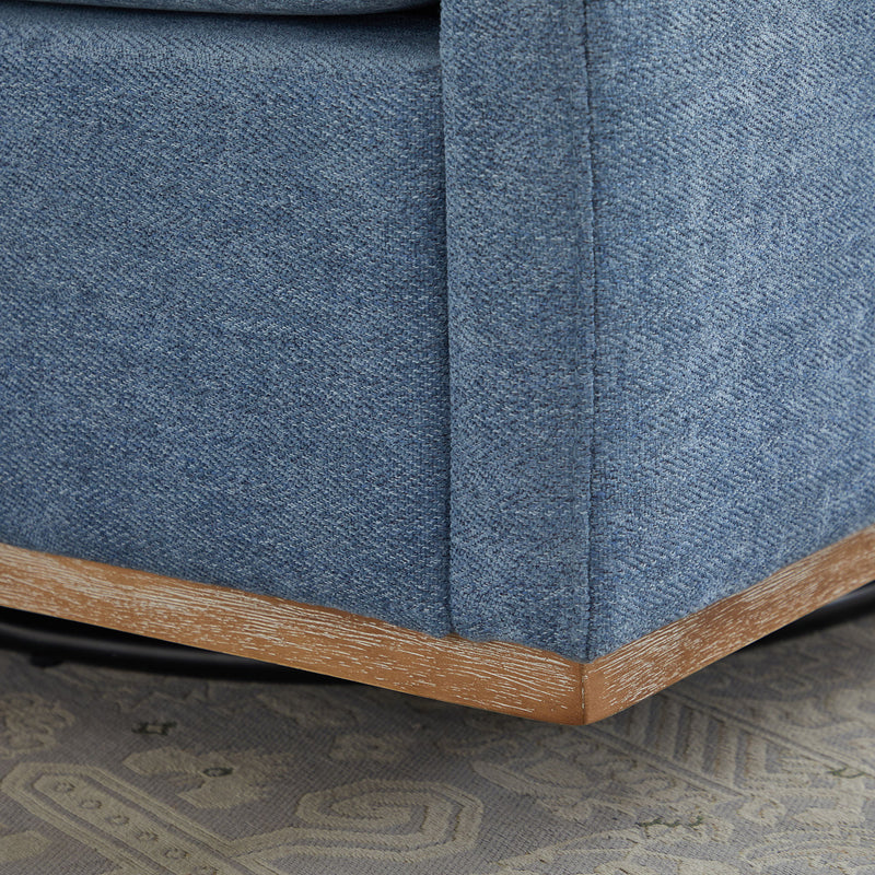 Square Upholstered Swivel Accent Chair