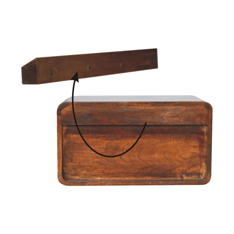 Curve Upper Slot Floating Nightstand