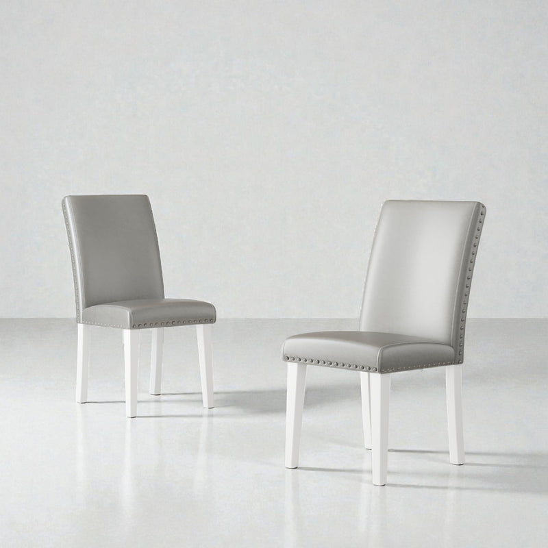 Upholstered Dining Chair With High Back Design (Set of 2)