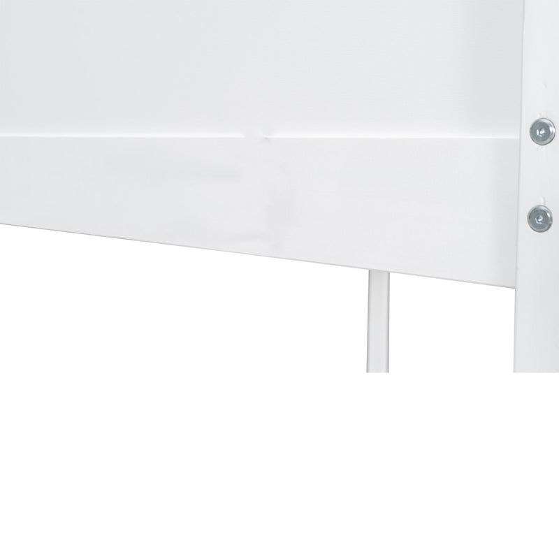 Bunk Bed With Built In Shelves, Storage Box, LED Light And USB Charging Station