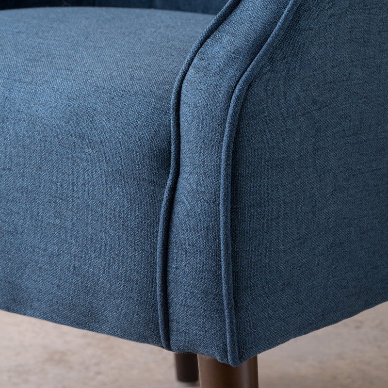Contemporary Upholstered Club Chair With Button Tufting