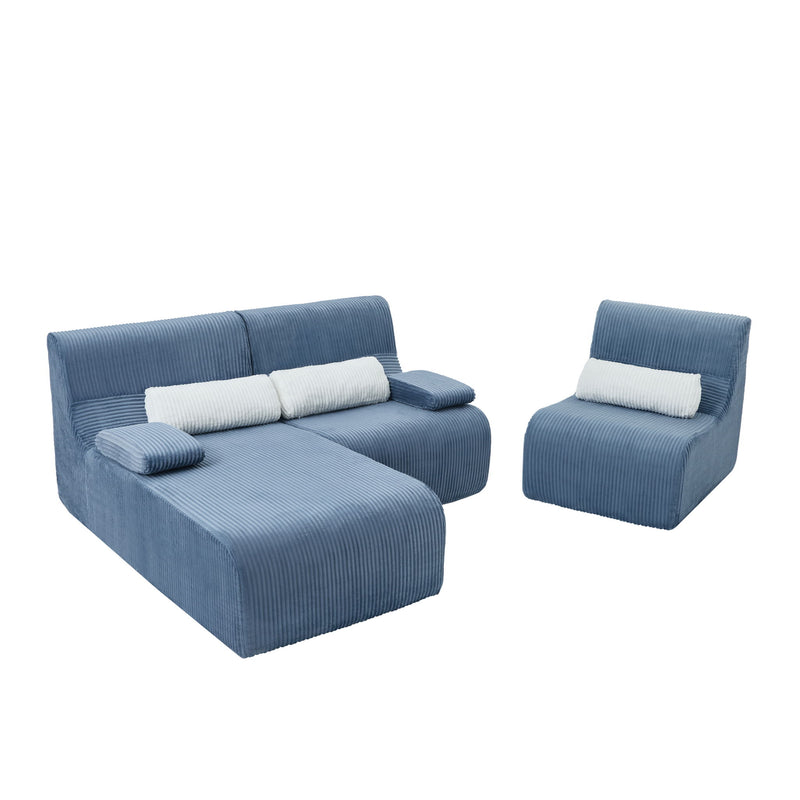 Oversized Sectional Sofa, Living Room Seating With Modular Design