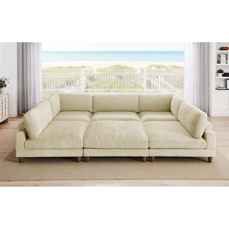 Modern Modular Sectional With Adjustable Back Support