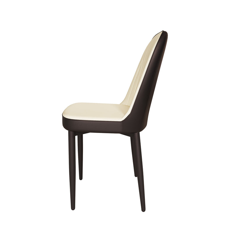 Modern Dining Chair With Cushions And Metal Legs