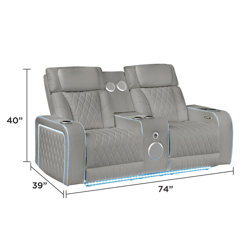 Electra - Power Reclining Set With Power Headrests, Massage And LED Lighting