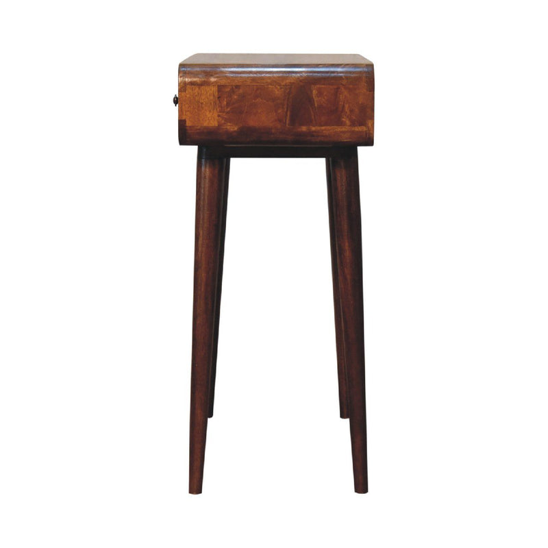 Curved Hallway Table - Chestnut