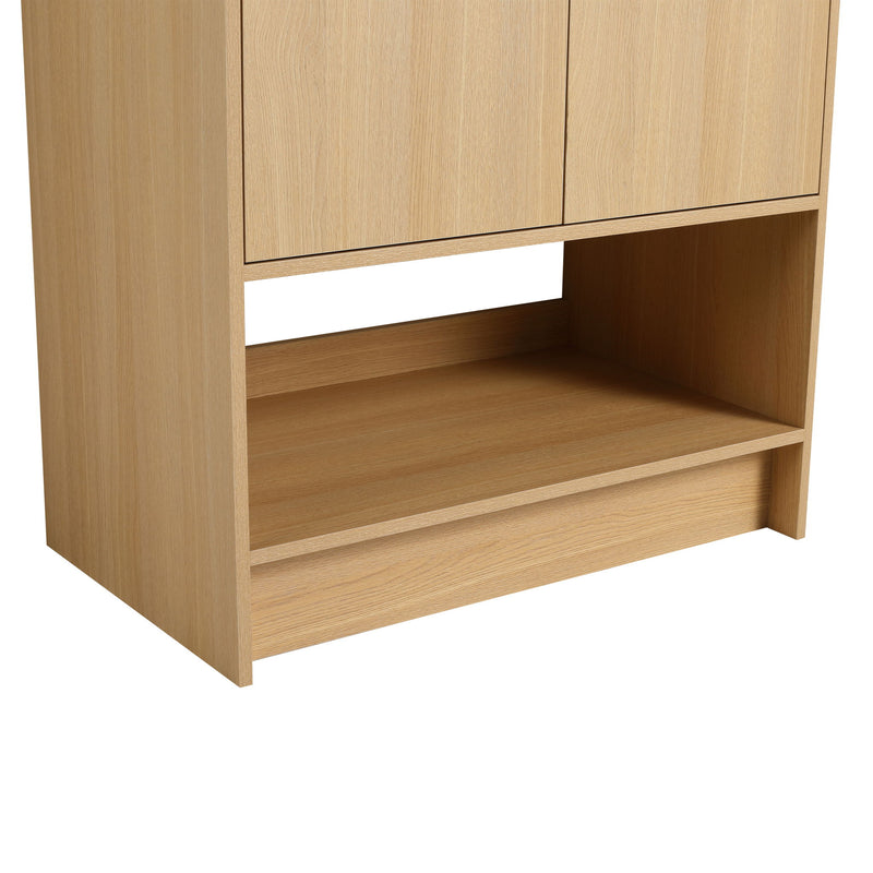 Modern Freestanding Bathroom Vanity With 2 Doors