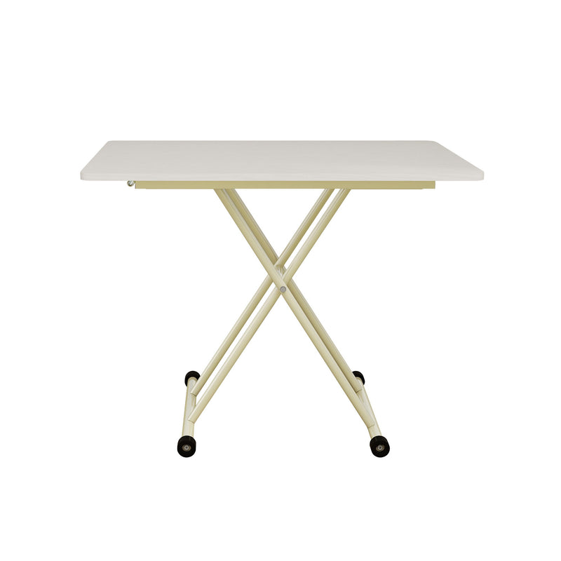 Adjustable Standing Table, Indoor & Outdoor Use, Portable With Adjustable Height - Off White / White