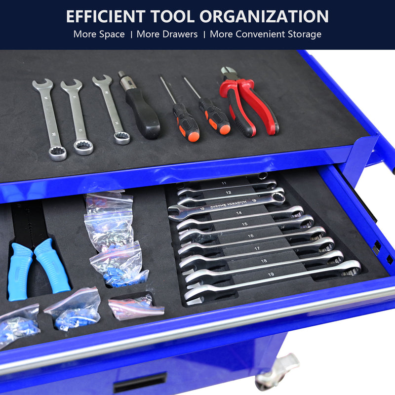 4 Drawers Multifunctional Tool Cart With Wheels