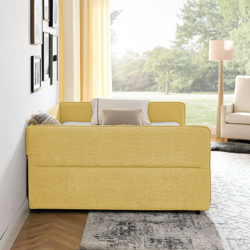Upholstered Daybed & 2 Drawers