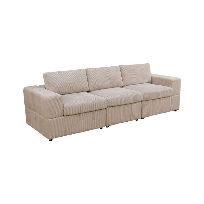 Oversized Modular Sectional Sofa 3 Piece Set, Flexible Layout For Living Room