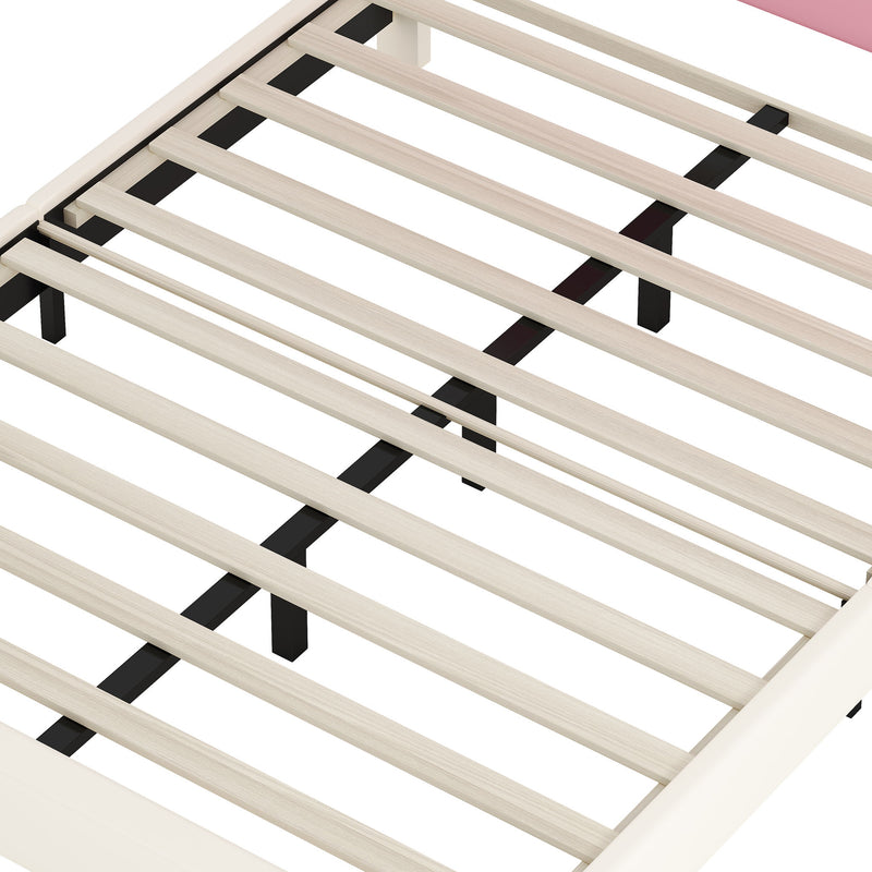 Upholstered Princess Platform Bed With Crown Headboard