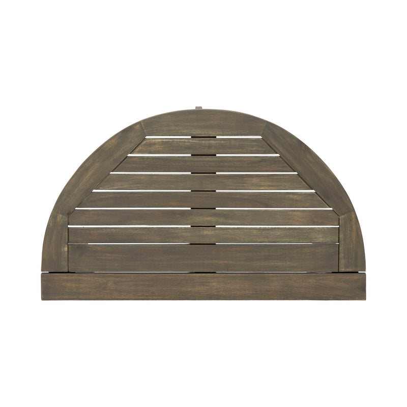 Outdoor 3 Piece Half Round Folding Bistro Set