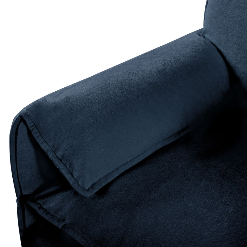 Oversized Chair With Movable Ottoman, Soft Upholstered Lounge Chair