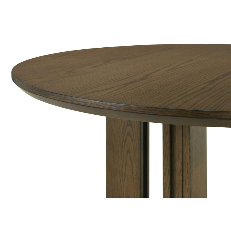 Crispin - 5 Piece Counter Height Dining Set With Upholstered Chairs - Brown