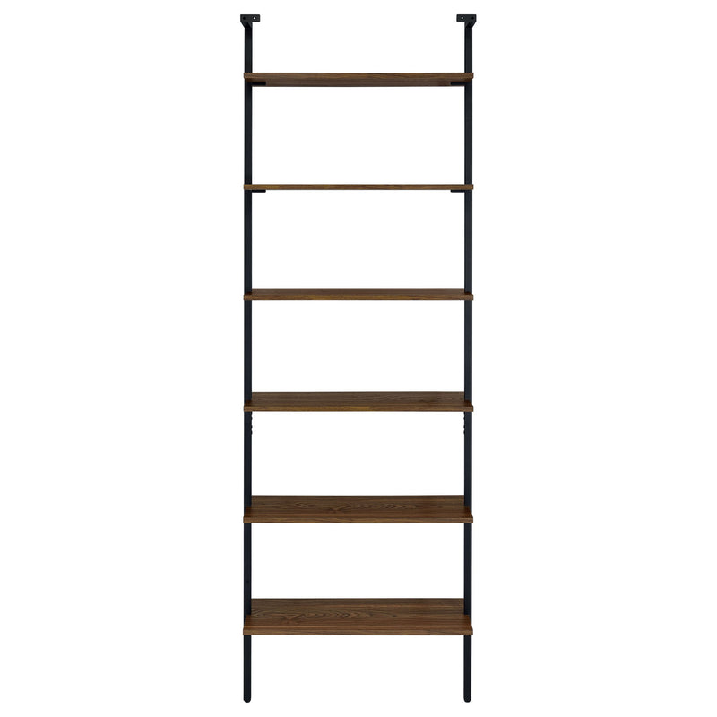Christy - Owens - 6 Shelf Wall Bookshelf - Walnut
