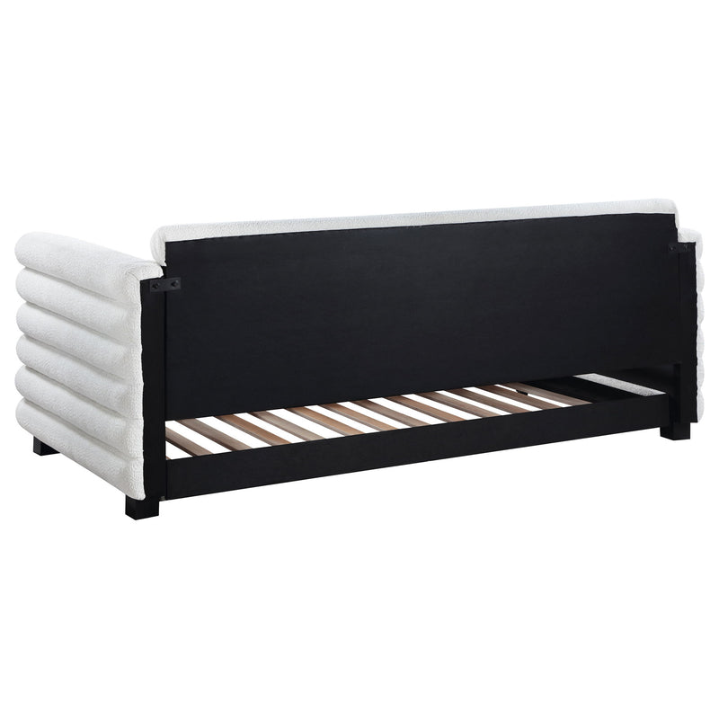 Fandango - Upholstered Twin Day Bed With Trundle - White