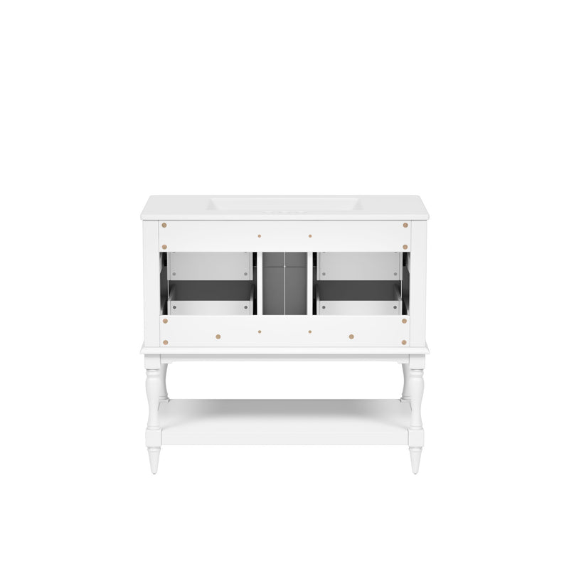 Bathroom Vanity Cabinet With Undermount Sink, 4 Drawer Set