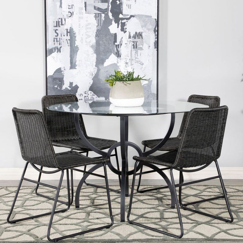 Marina - Round Dining Table - Gunmetal