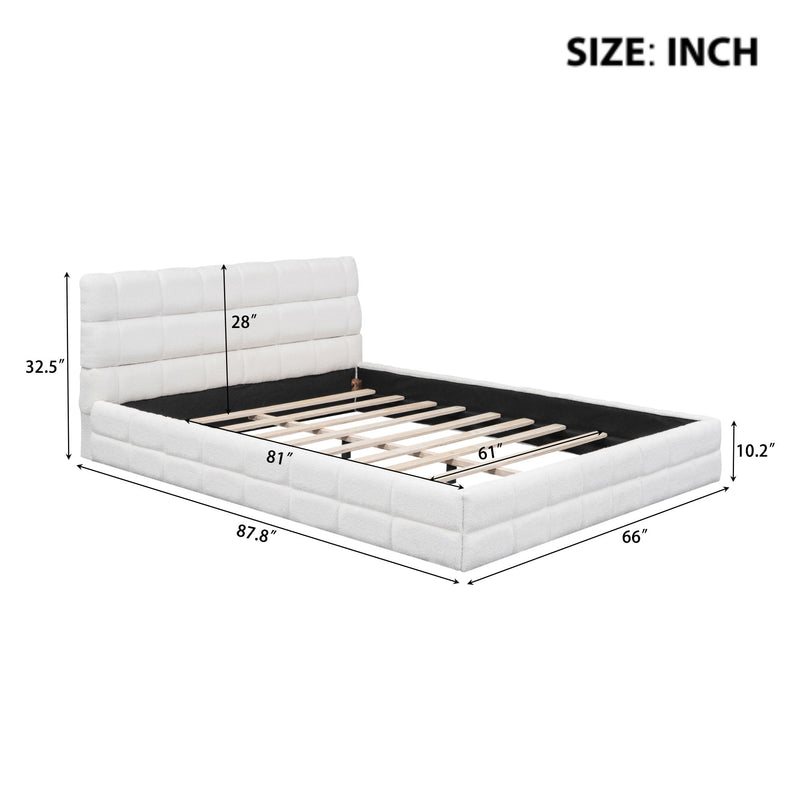 Upholstered Platform Bed With Headboard