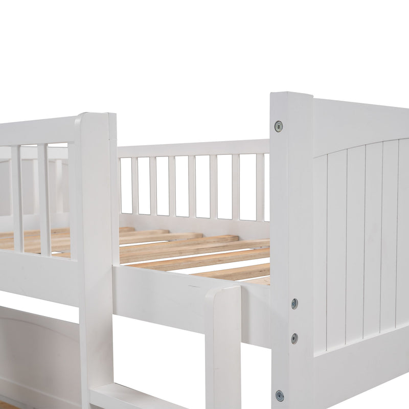 Bunk Bed With Loft And 2 Drawers