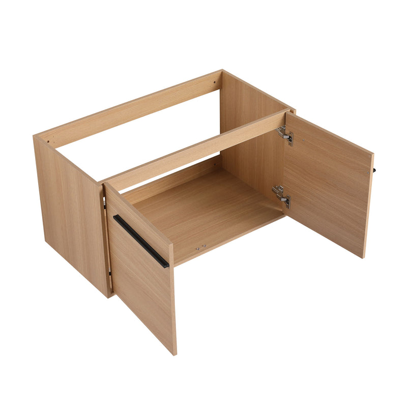 Bathroom Vanity Set With Resin Countertop Sink, 2 Doors