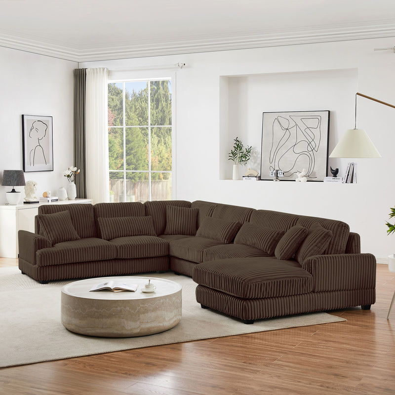 U - Sectional Sofa With Chaise Lounge, Oversized Living Room Couch