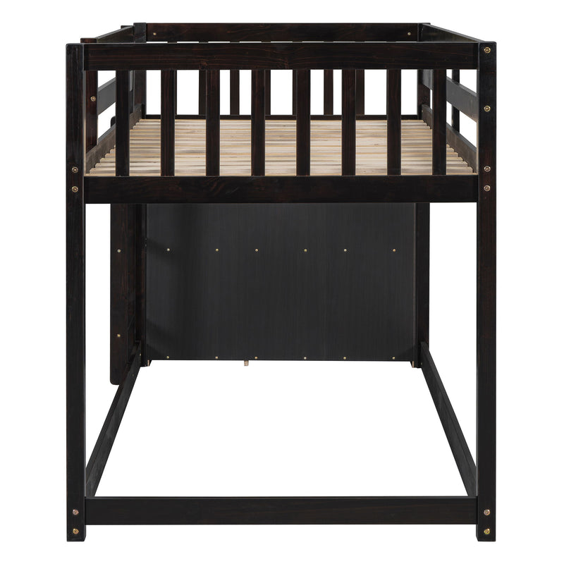Bunk Bed With 4 Drawers And 3 Shelves